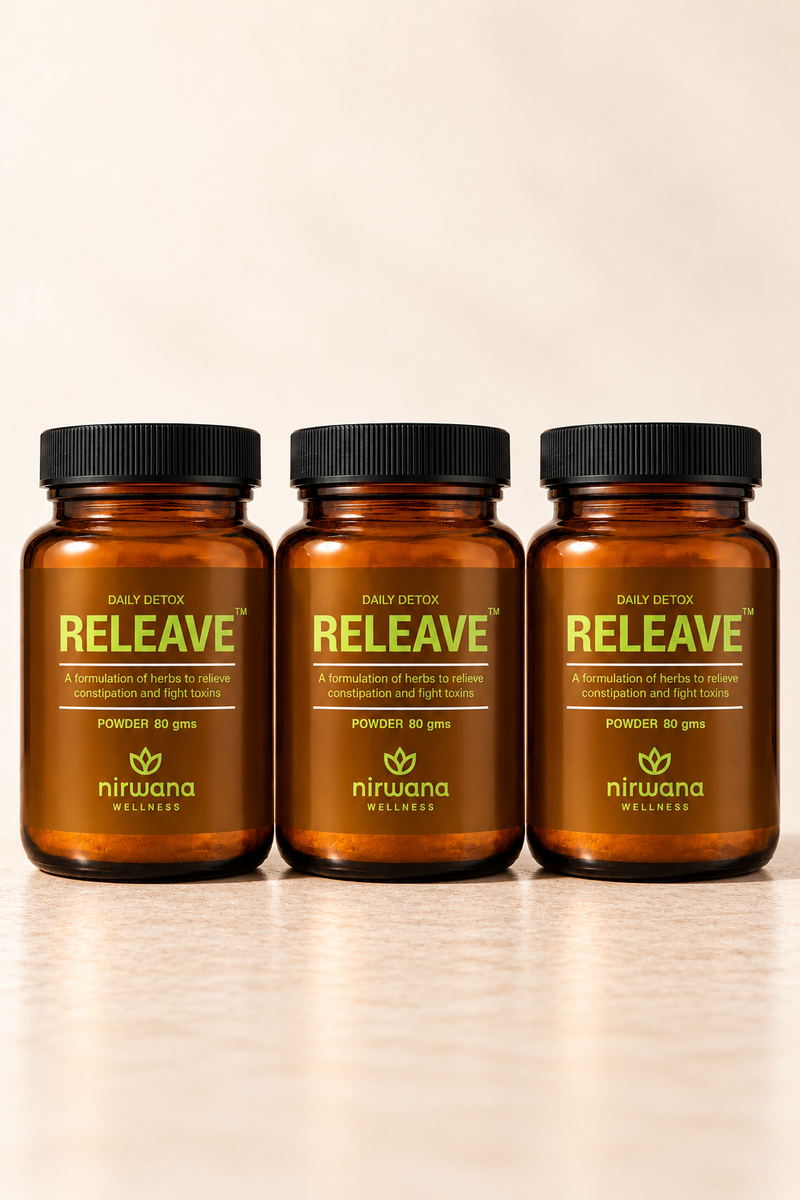 Releave Ayurvedic Digestive Powder (Pack of 3) | Gentle Herbal Cleanse